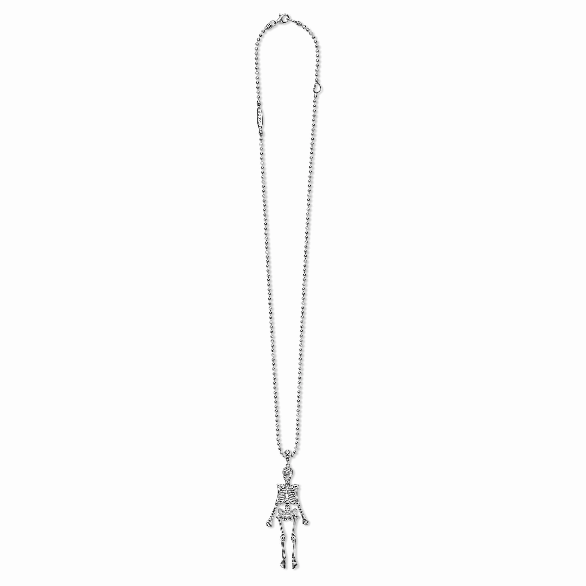 Rare Wonders Caviar Skeleton Pendant Necklace