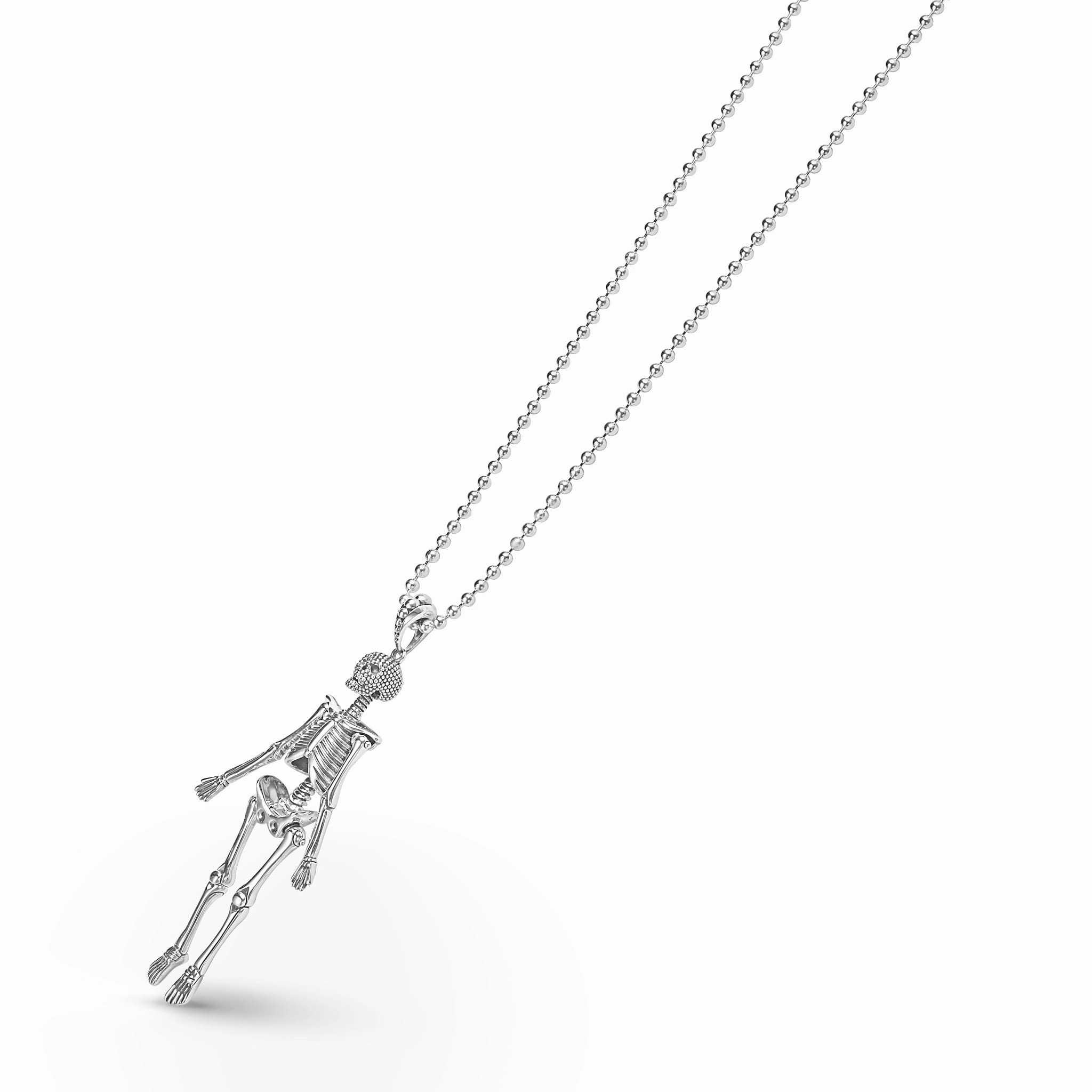Rare Wonders Caviar Skeleton Pendant Necklace