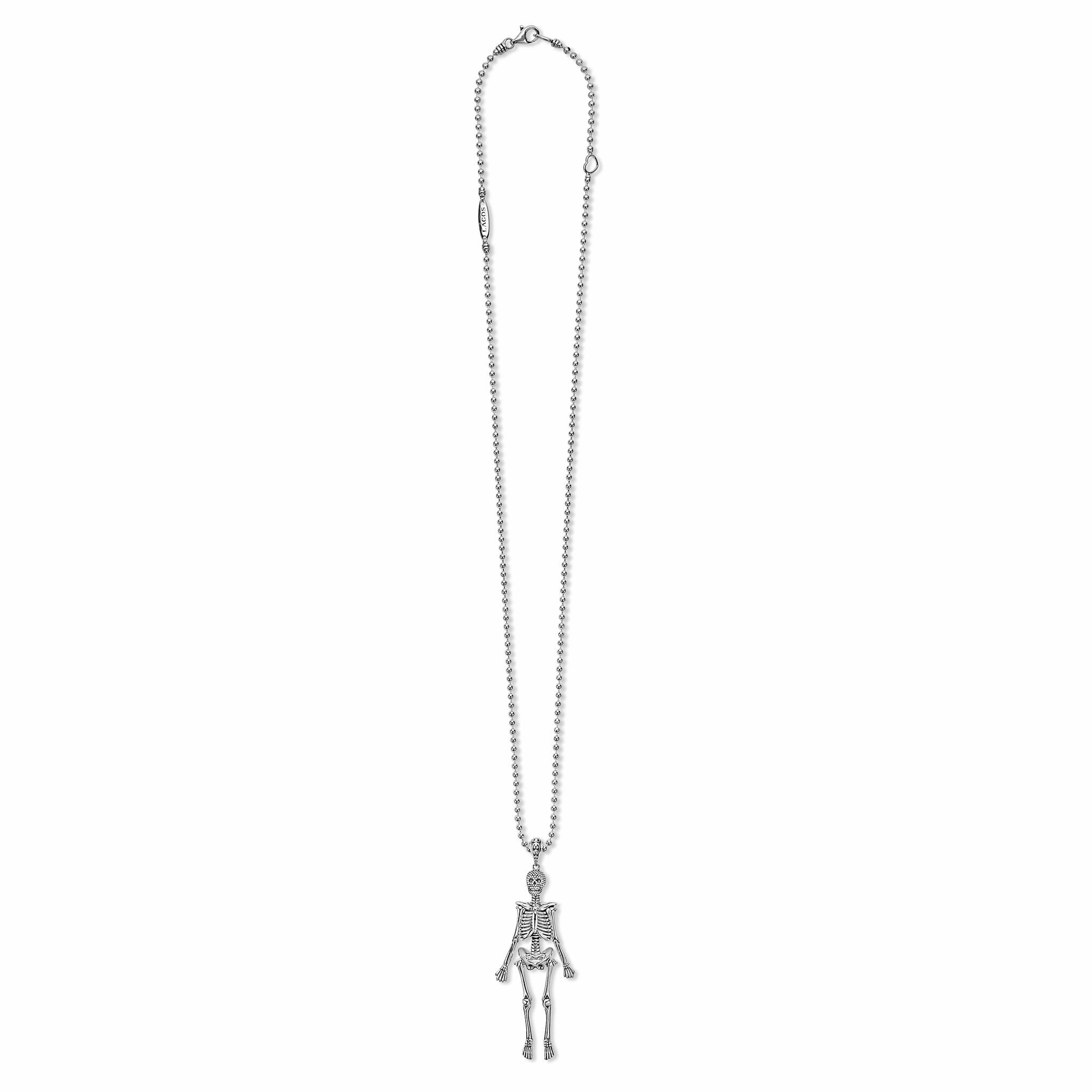 Rare Wonders Caviar Skeleton Pendant Necklace