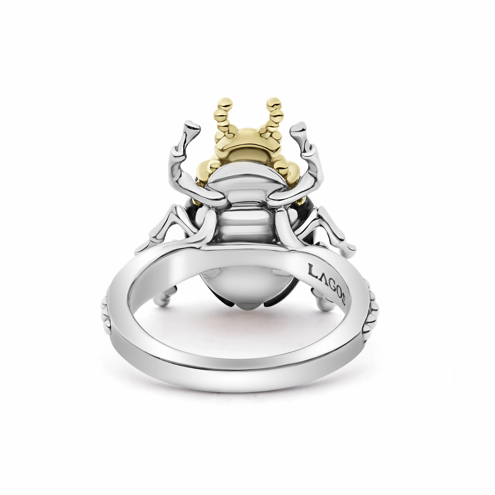 Rare Wonders Onyx Beetle Diamond Ring