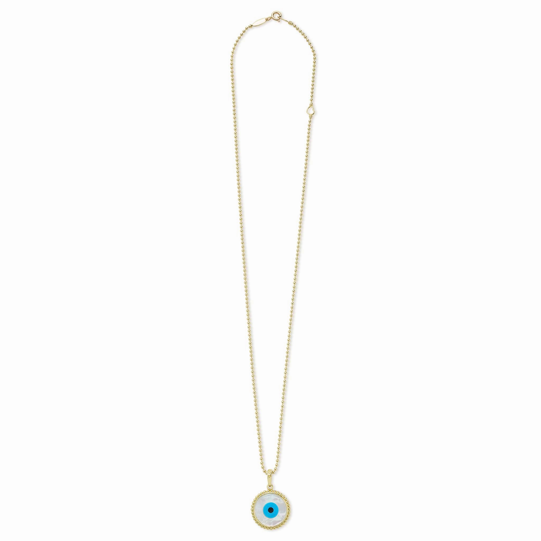 Rare Wonders The Drop 18K Gold Mother Of Pearl Evil Eye Pendant Necklace