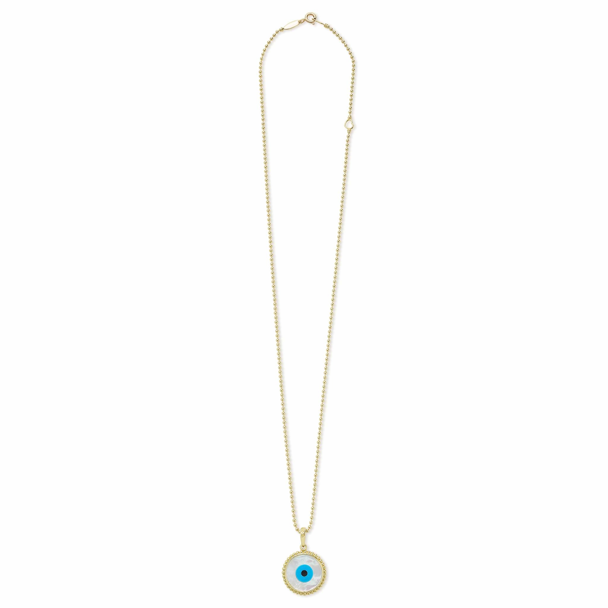 Rare Wonders The Drop 18K Gold Mother Of Pearl Evil Eye Pendant Necklace
