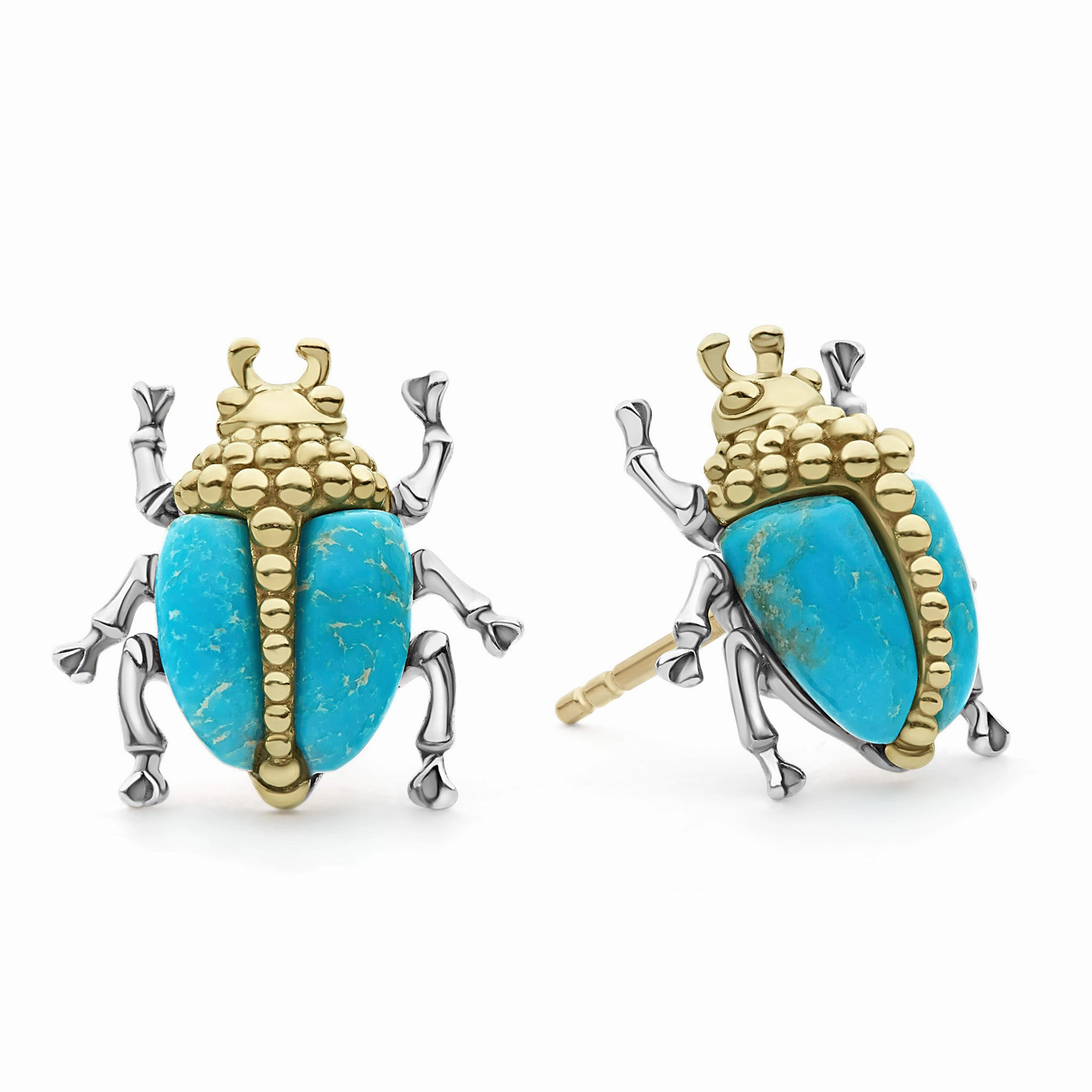 Rare Wonders Turquoise Beetle Stud Earrings