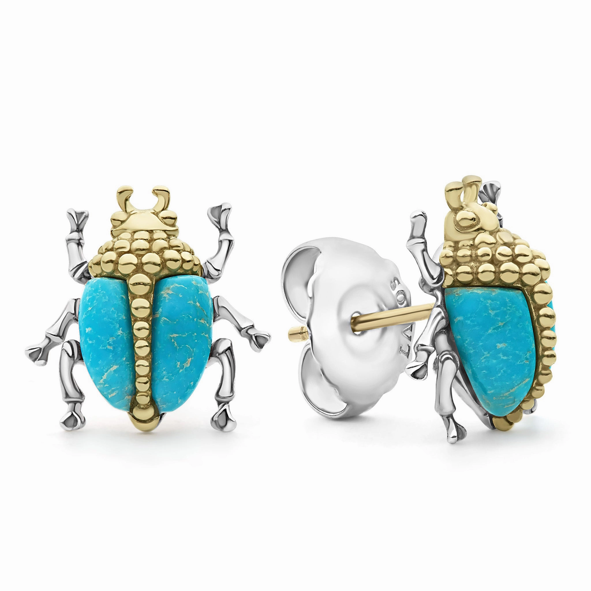 Rare Wonders Turquoise Beetle Stud Earrings