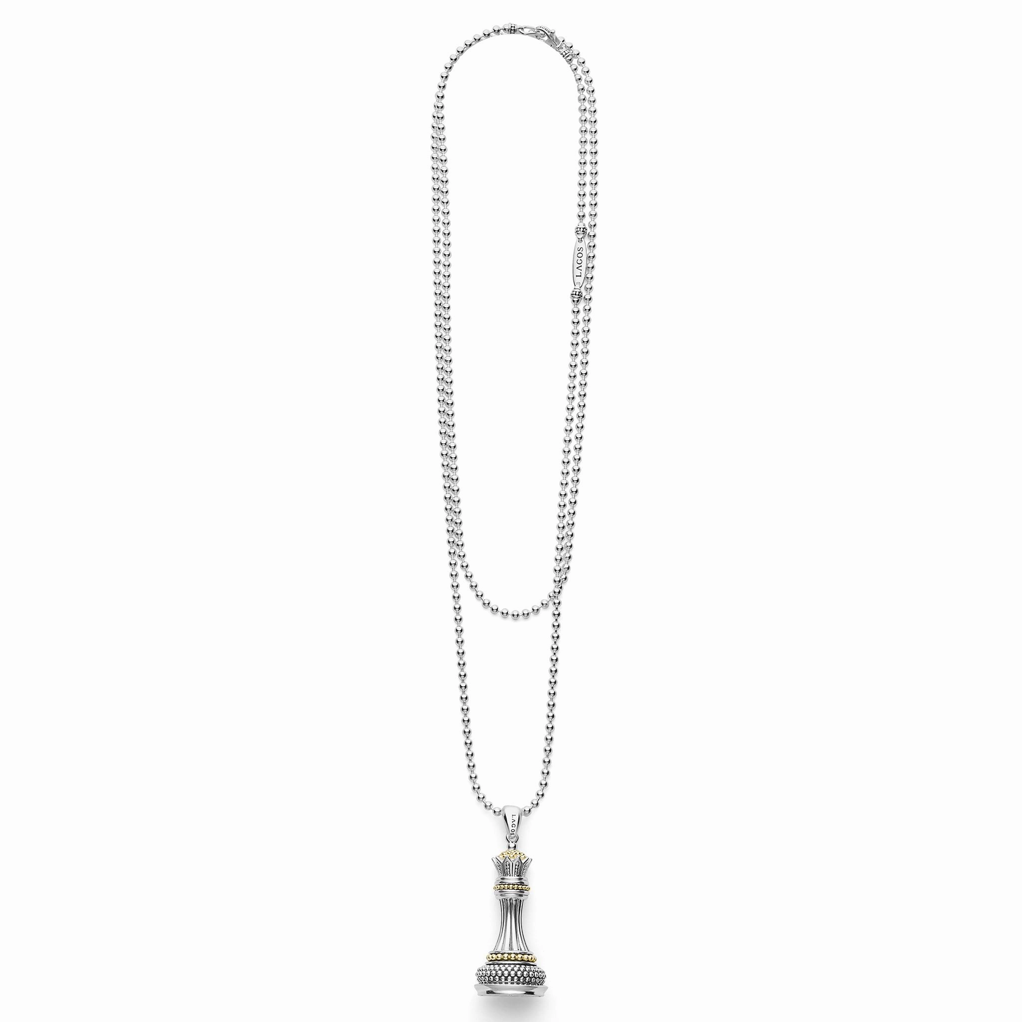 Rare Wonders Two-Tone Queen Pendant Necklace
