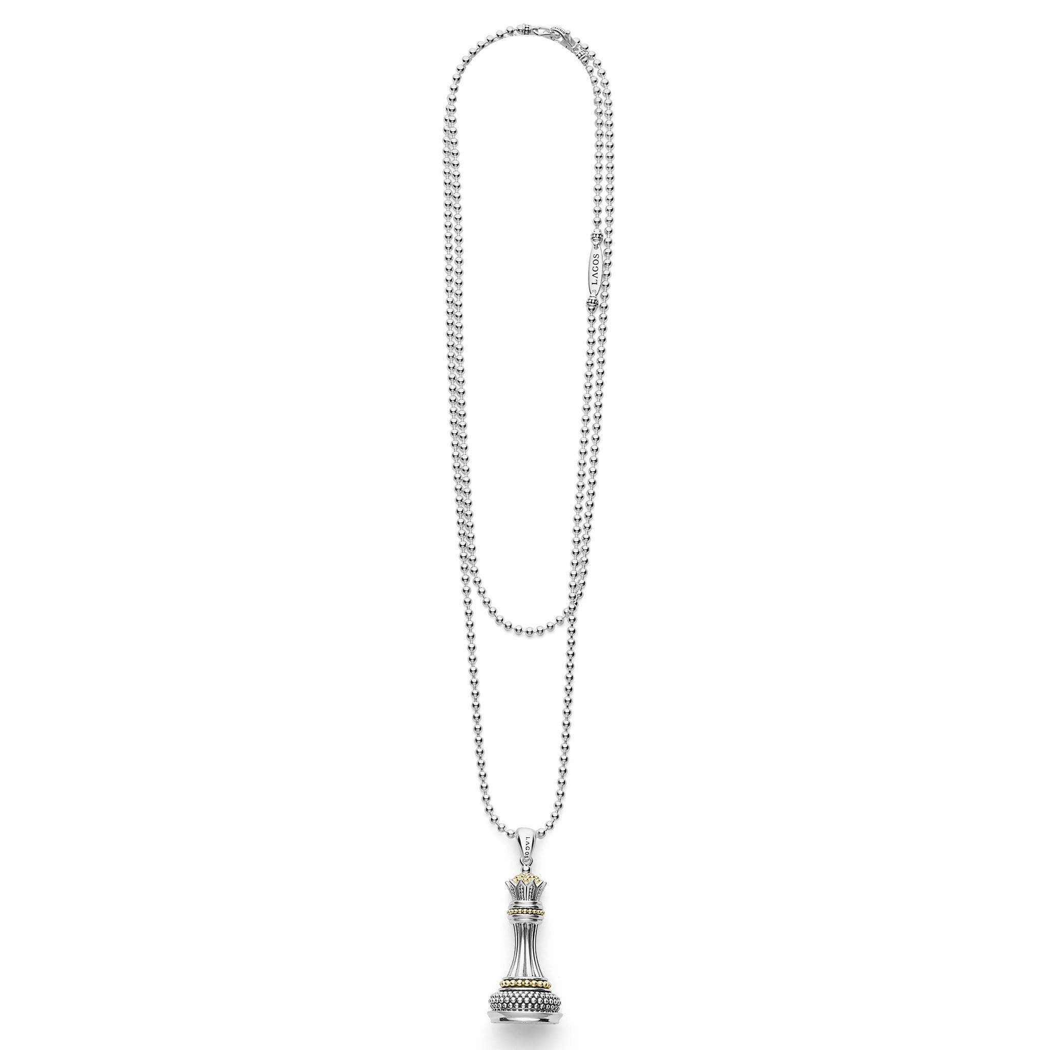 Rare Wonders Two-Tone Queen Pendant Necklace