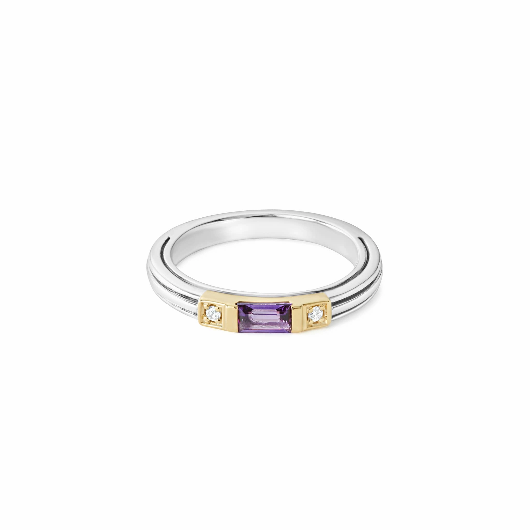 Rittenhouse Amethyst and Diamond Stacking Ring