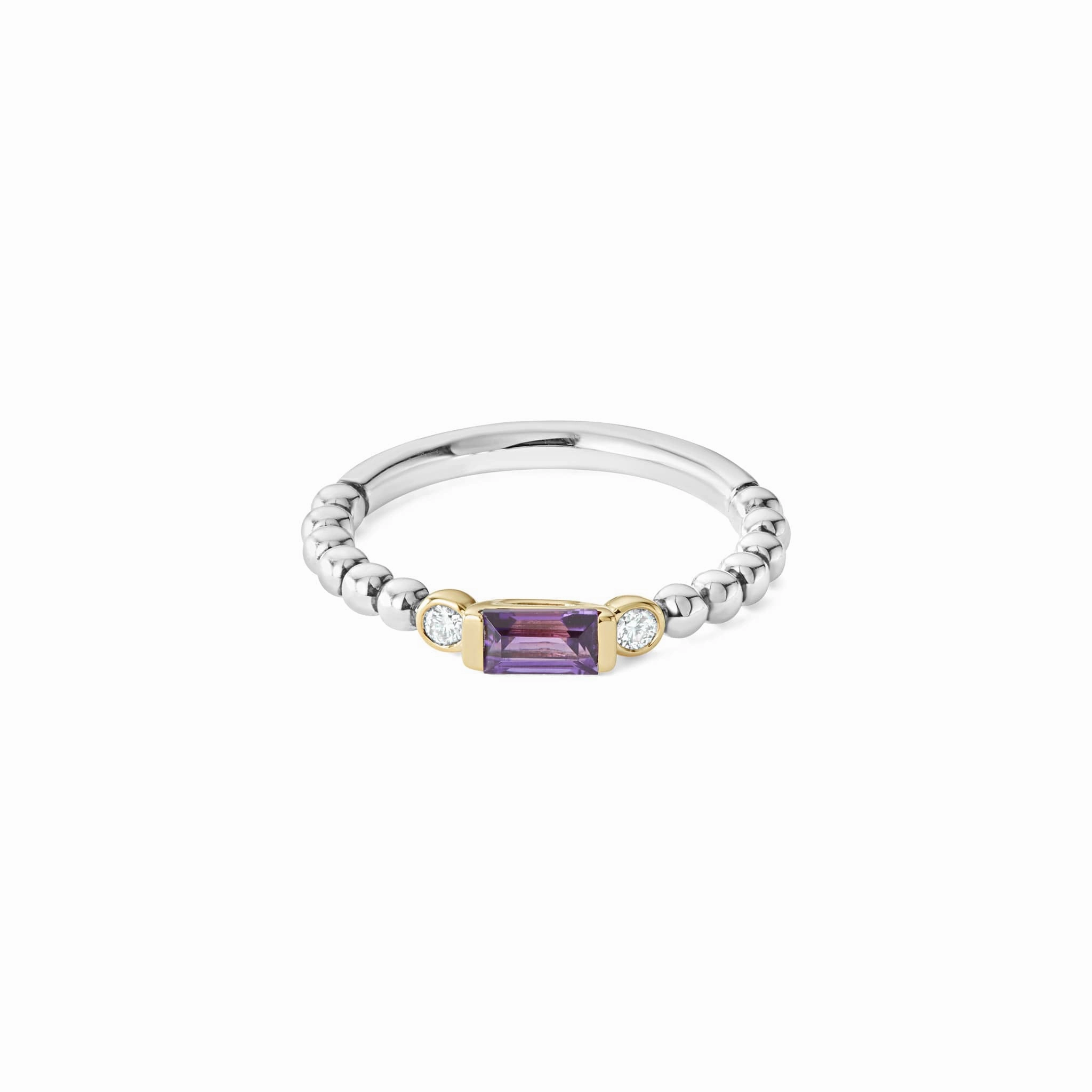 Rittenhouse Amethyst and Diamond Stacking Ring
