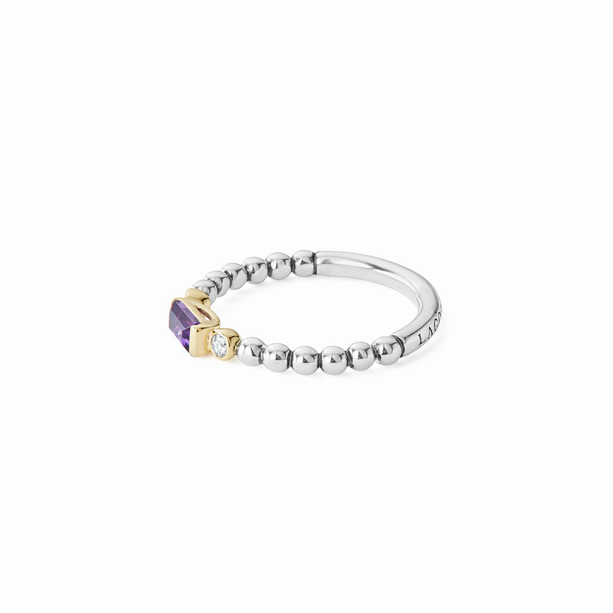 Rittenhouse Amethyst and Diamond Stacking Ring