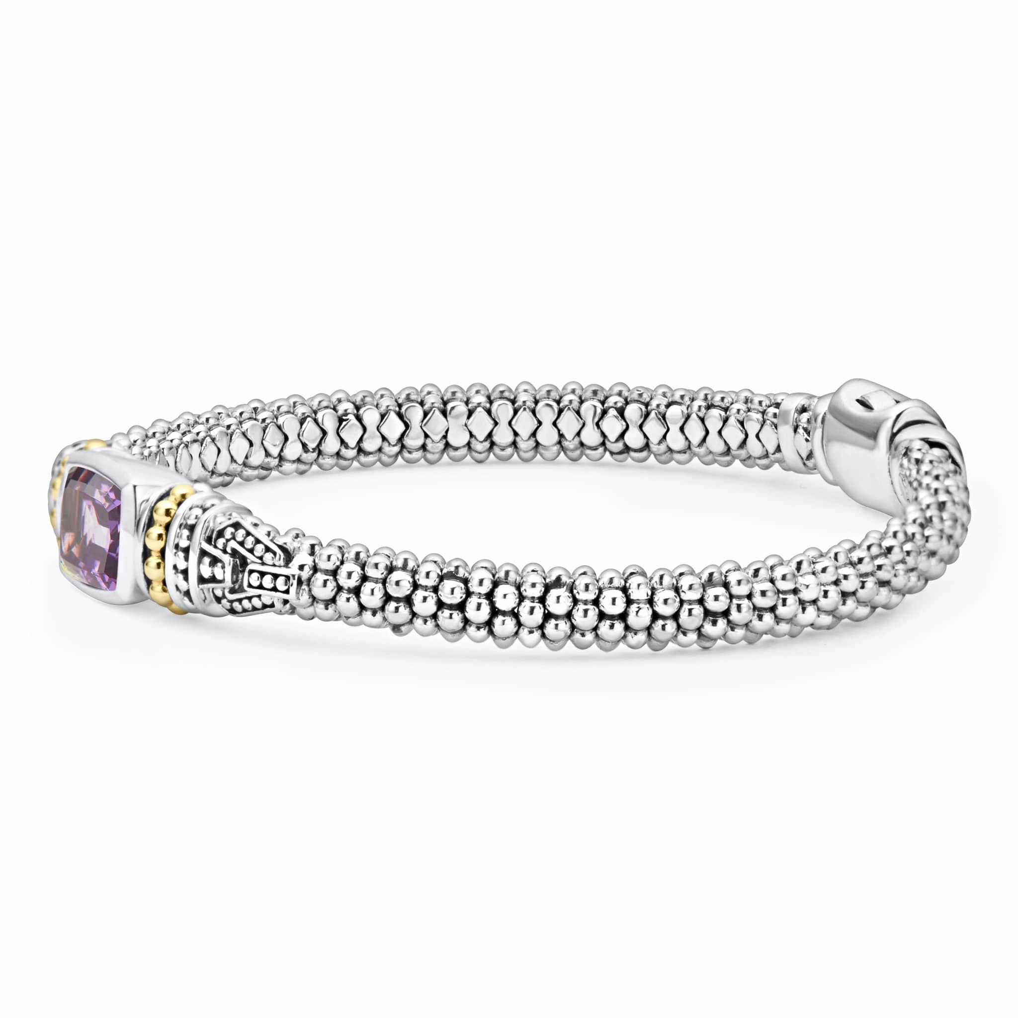 Rittenhouse Amethyst Caviar Bracelet | 6mm
