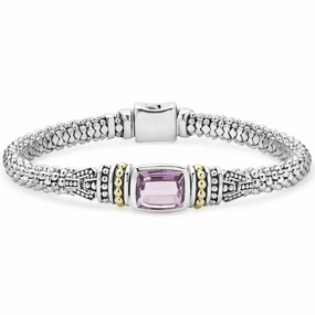 Rittenhouse Amethyst Caviar Bracelet | 6mm