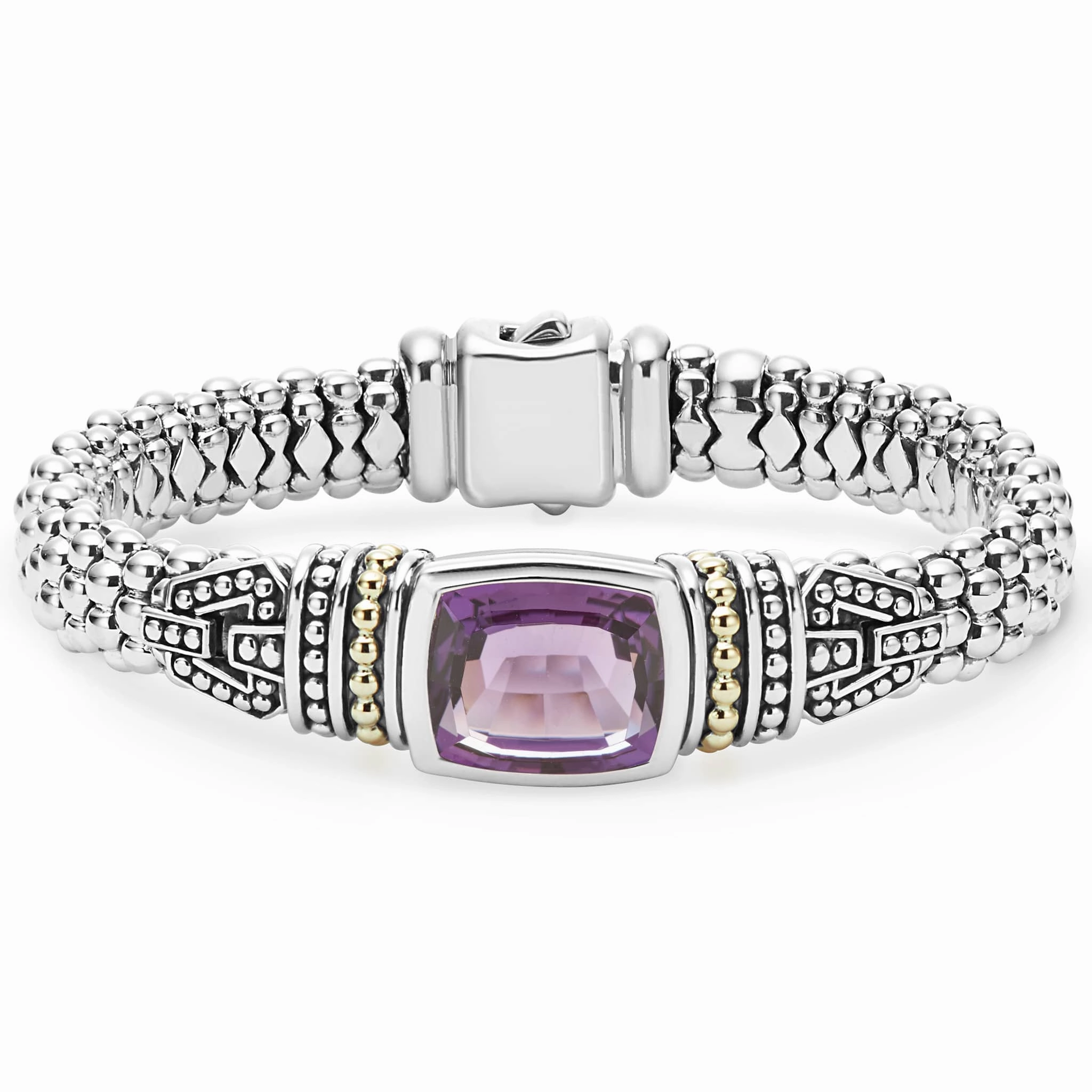 Rittenhouse Amethyst Caviar Bracelet | 9mm