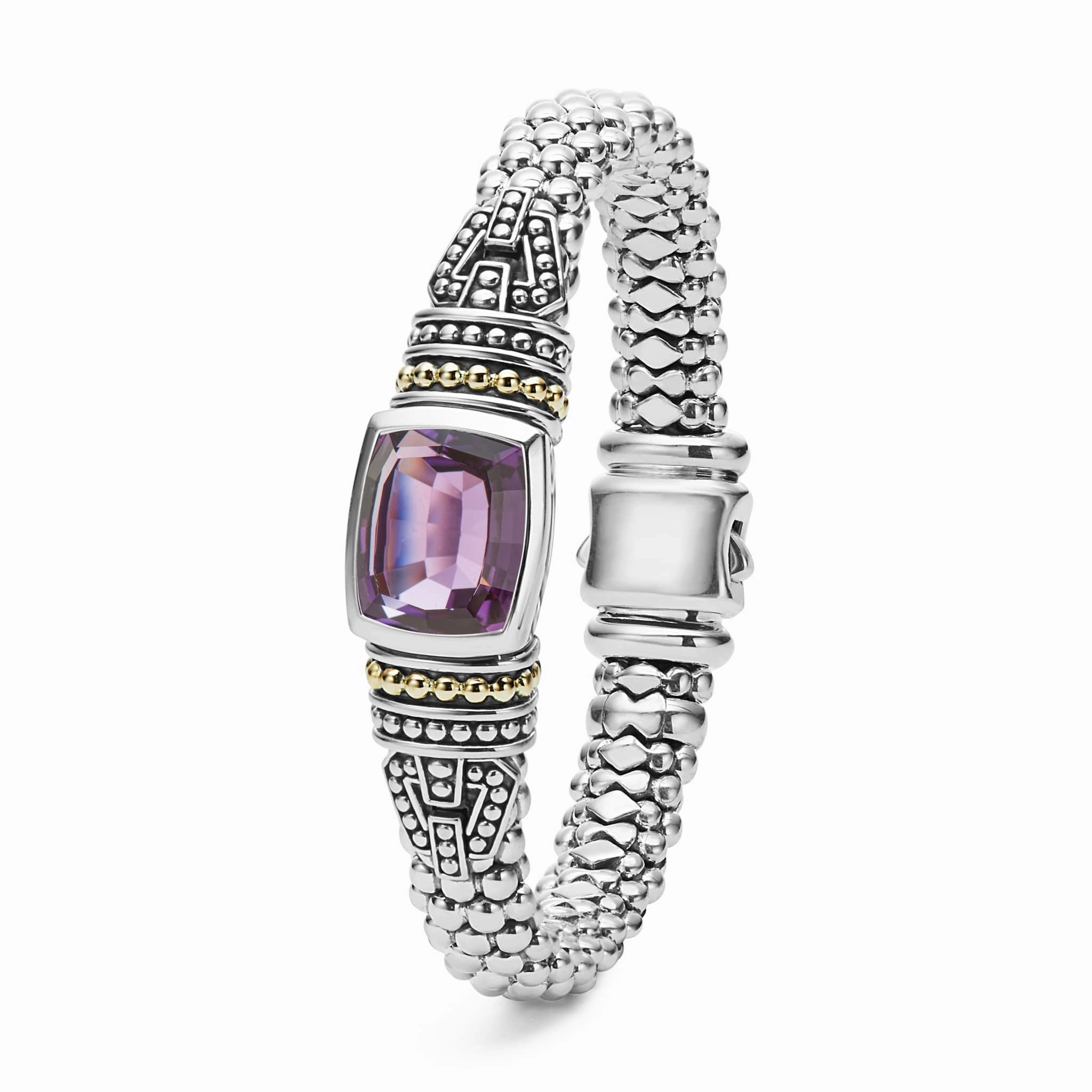 Rittenhouse Amethyst Caviar Bracelet | 9mm