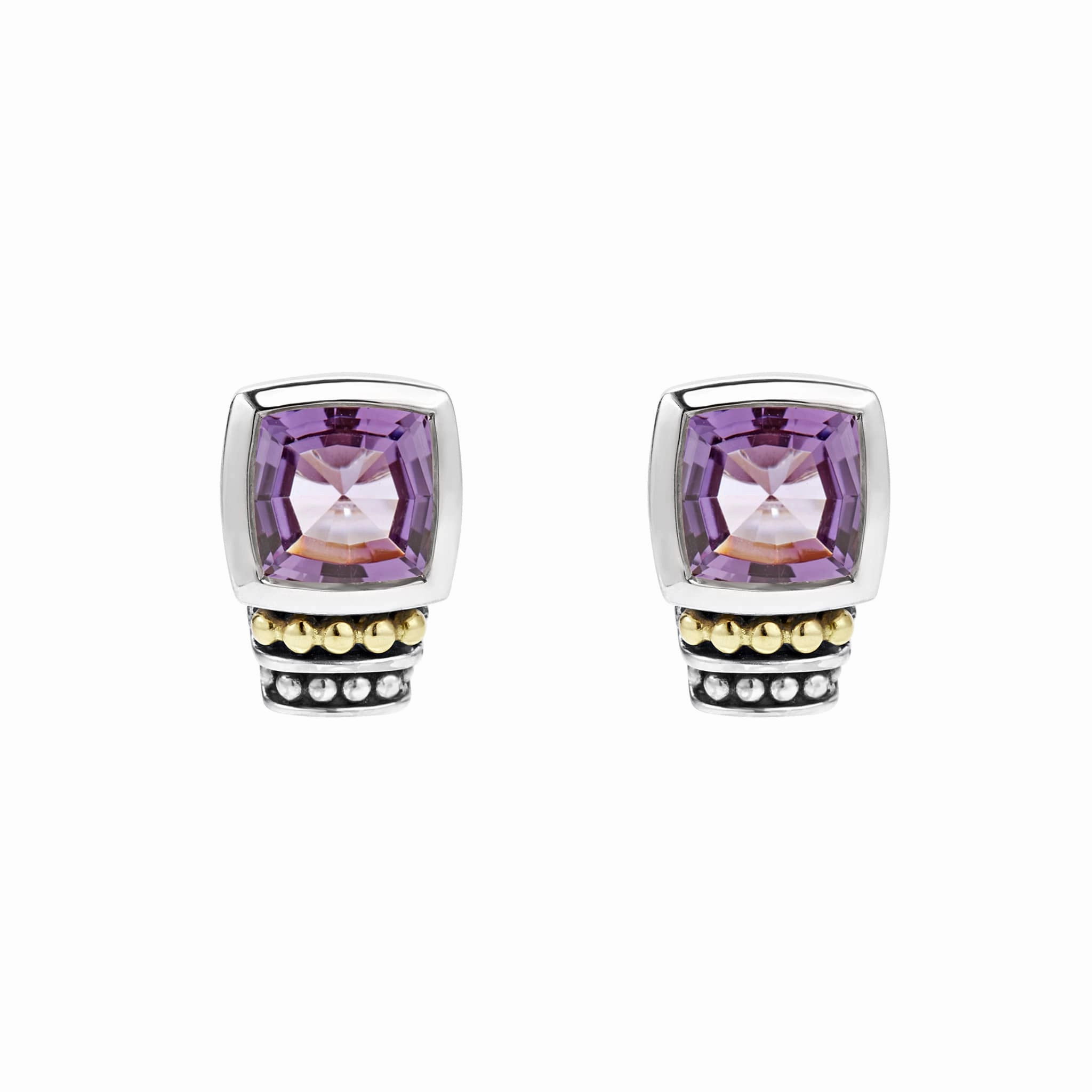 Rittenhouse Bezel-Set Amethyst Stud Earrings