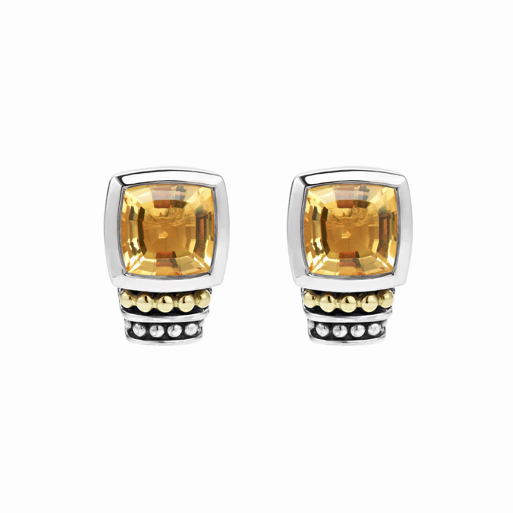 Rittenhouse Bezel-Set Citrine Stud Earrings