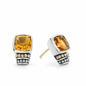 Rittenhouse Bezel-Set Citrine Stud Earrings
