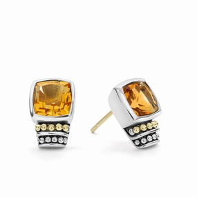 Rittenhouse Bezel-Set Citrine Stud Earrings