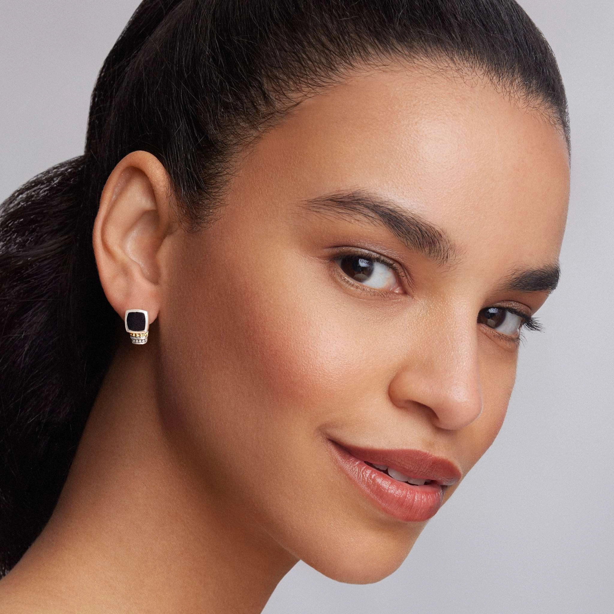 Rittenhouse Bezel-Set Onyx Stud Earrings