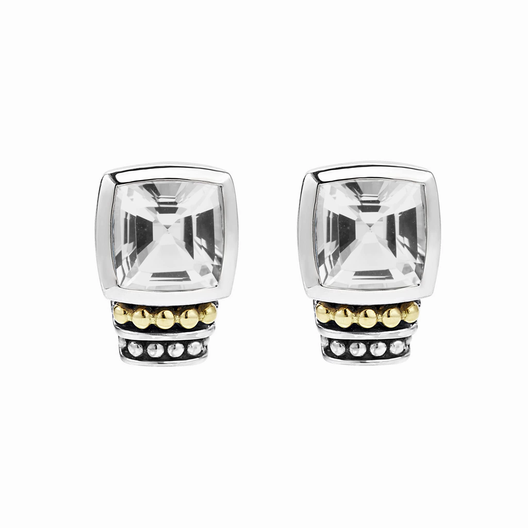 Rittenhouse Bezel-Set White Topaz Stud Earrings