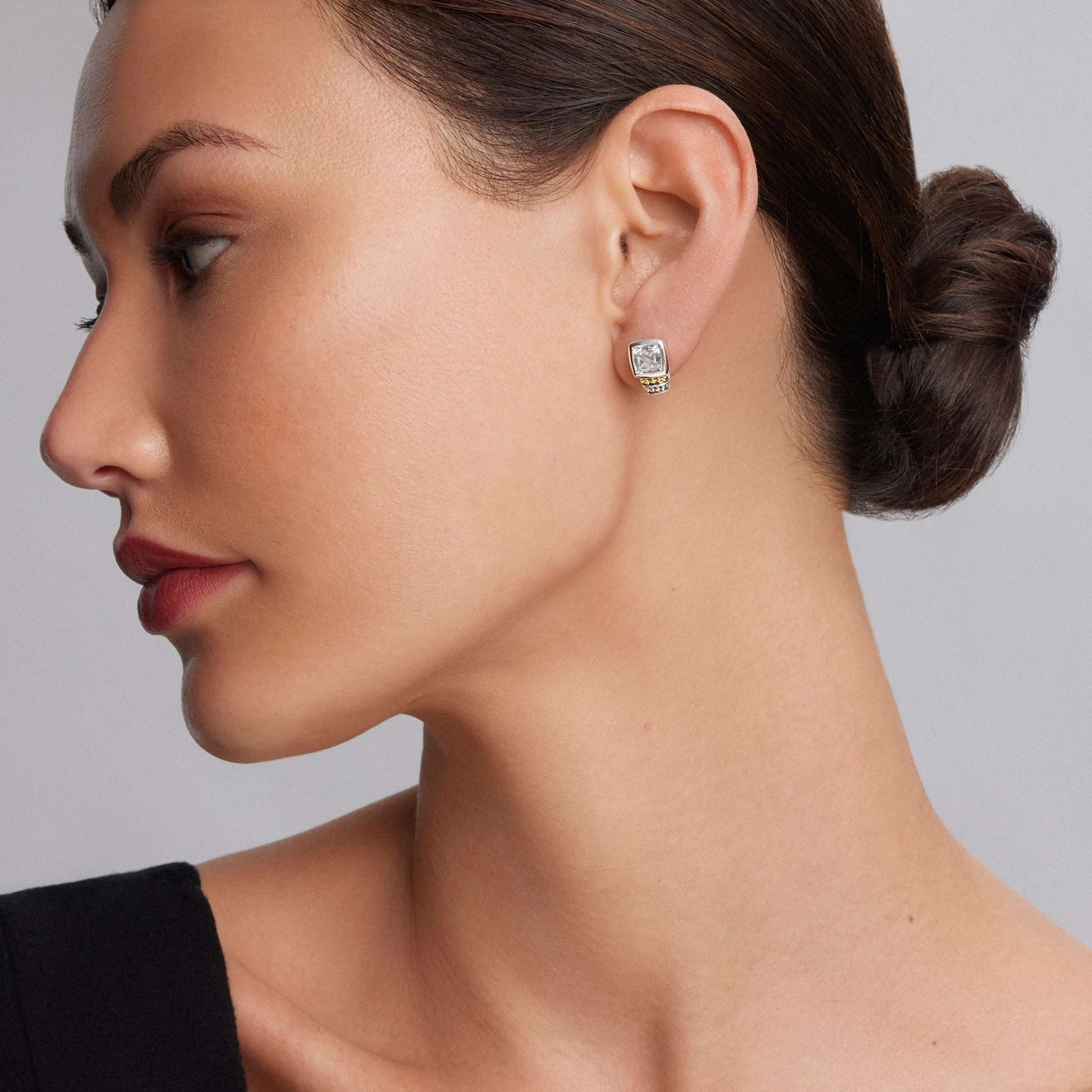 Rittenhouse Bezel-Set White Topaz Stud Earrings