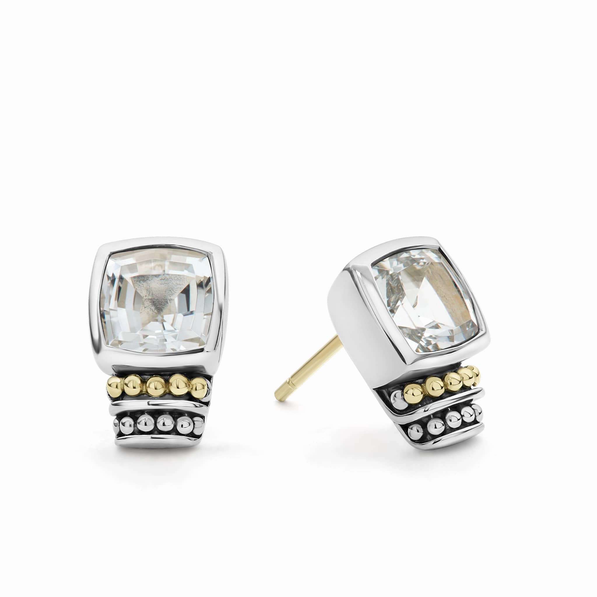 Rittenhouse Bezel-Set White Topaz Stud Earrings