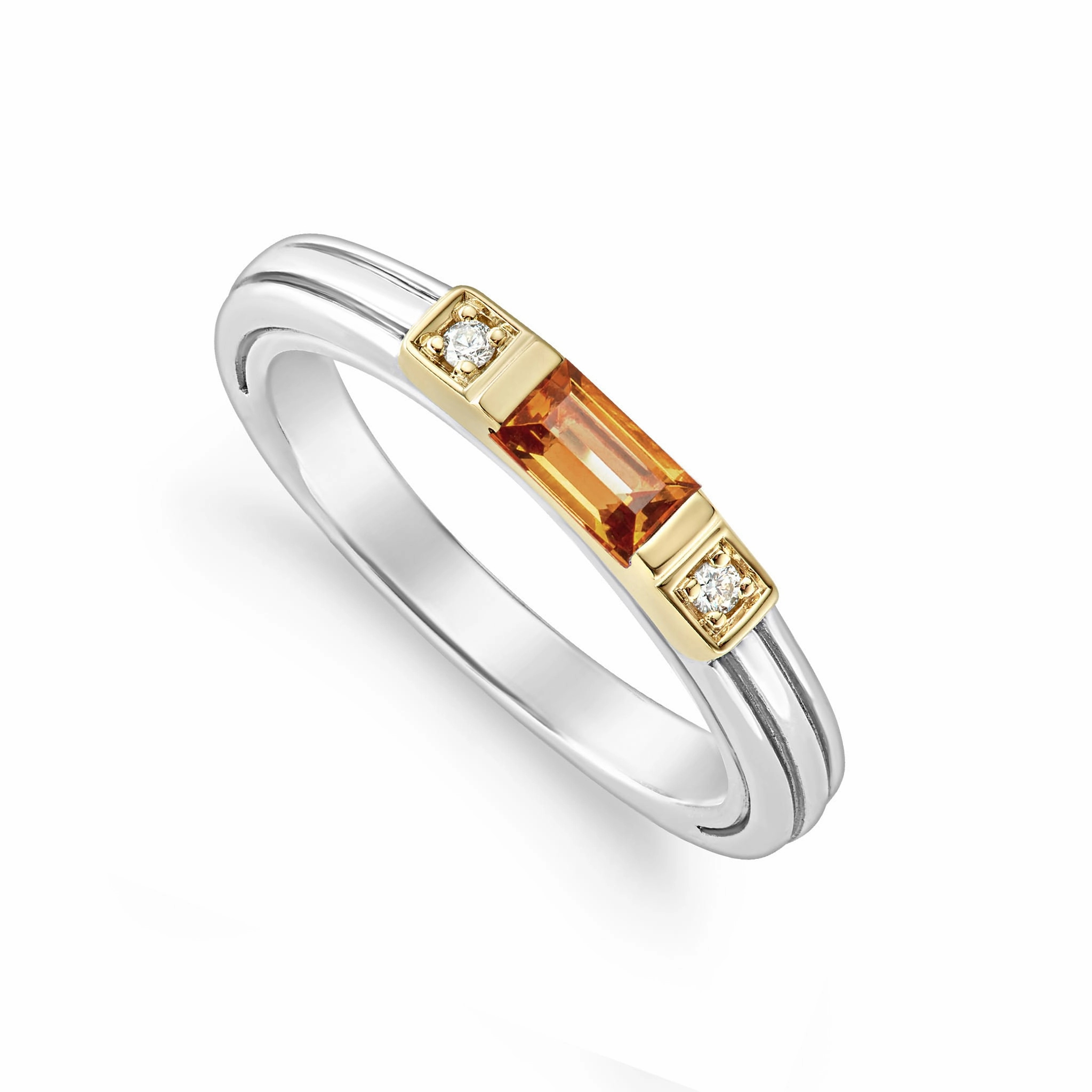 Rittenhouse Citrine and Diamond Stacking Ring