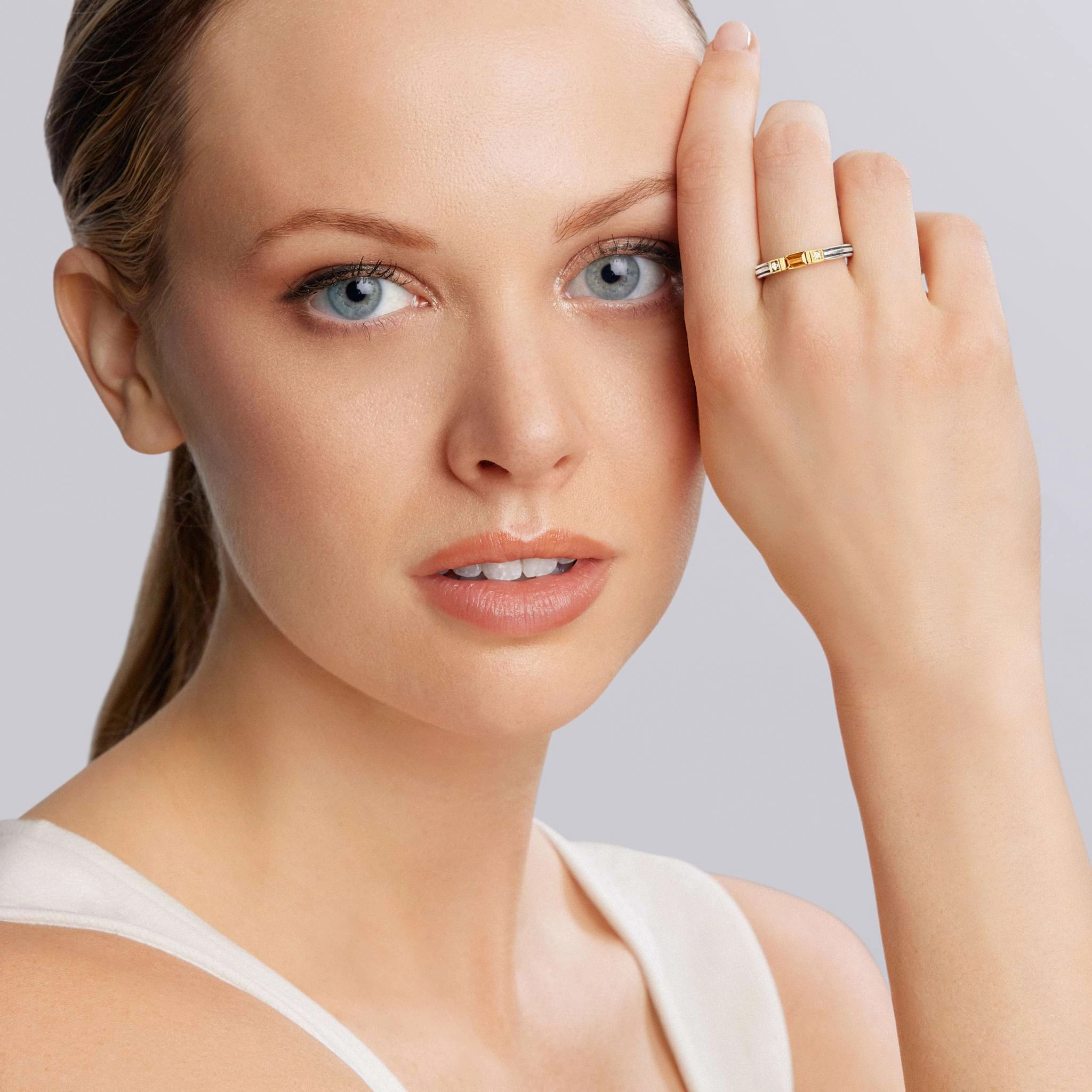 Rittenhouse Citrine and Diamond Stacking Ring