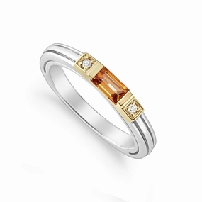 Rittenhouse Citrine and Diamond Stacking Ring