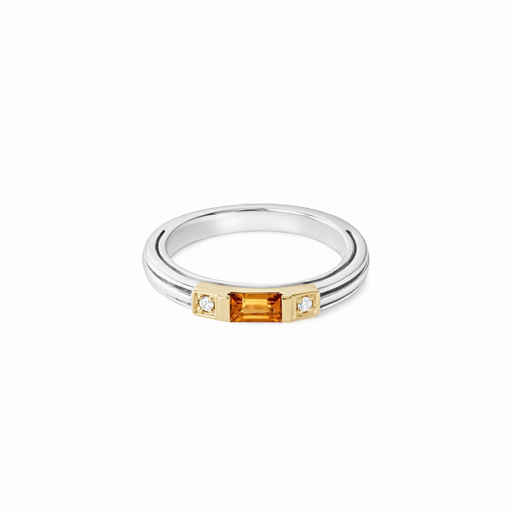 Rittenhouse Citrine and Diamond Stacking Ring