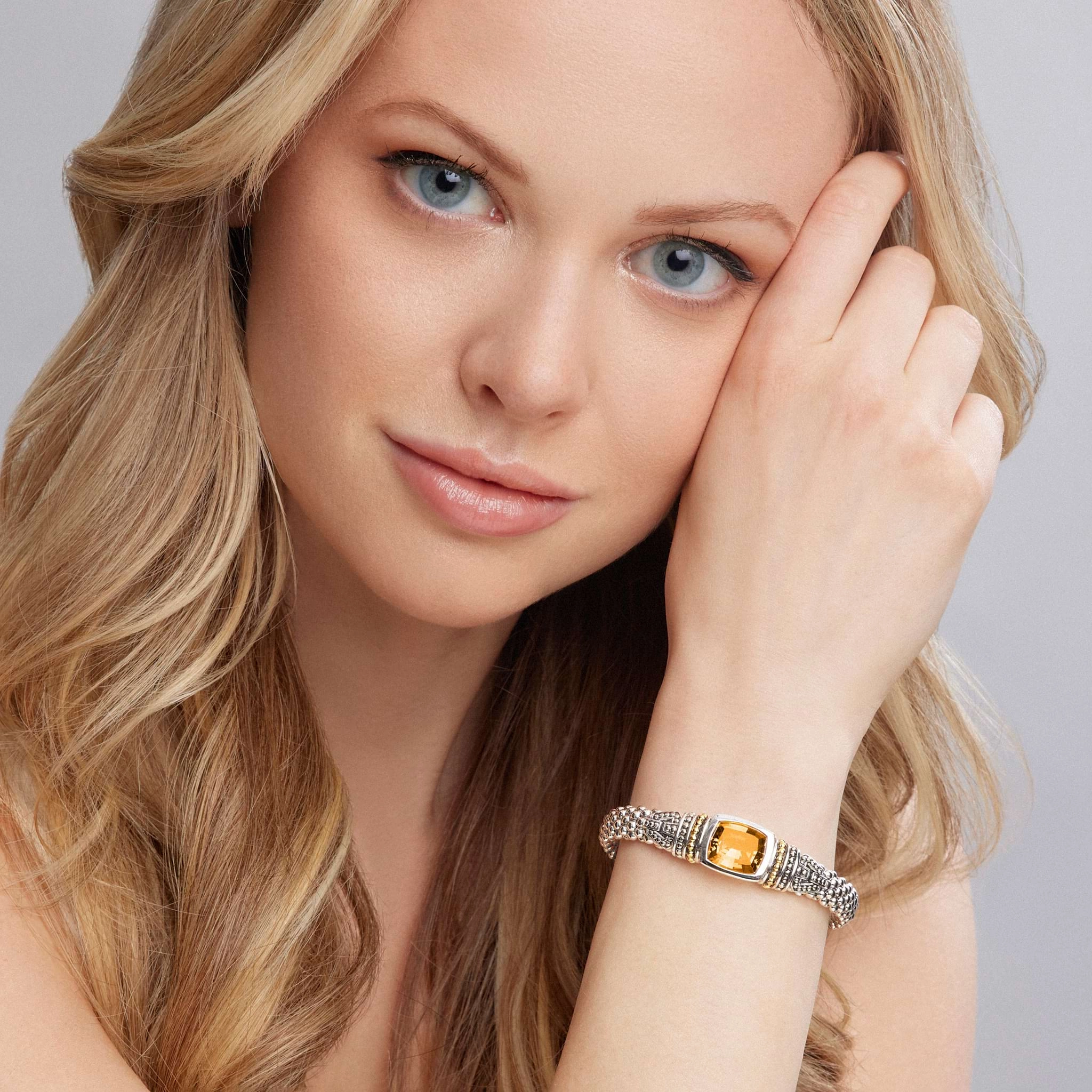 Rittenhouse Citrine Caviar Bracelet | 9mm