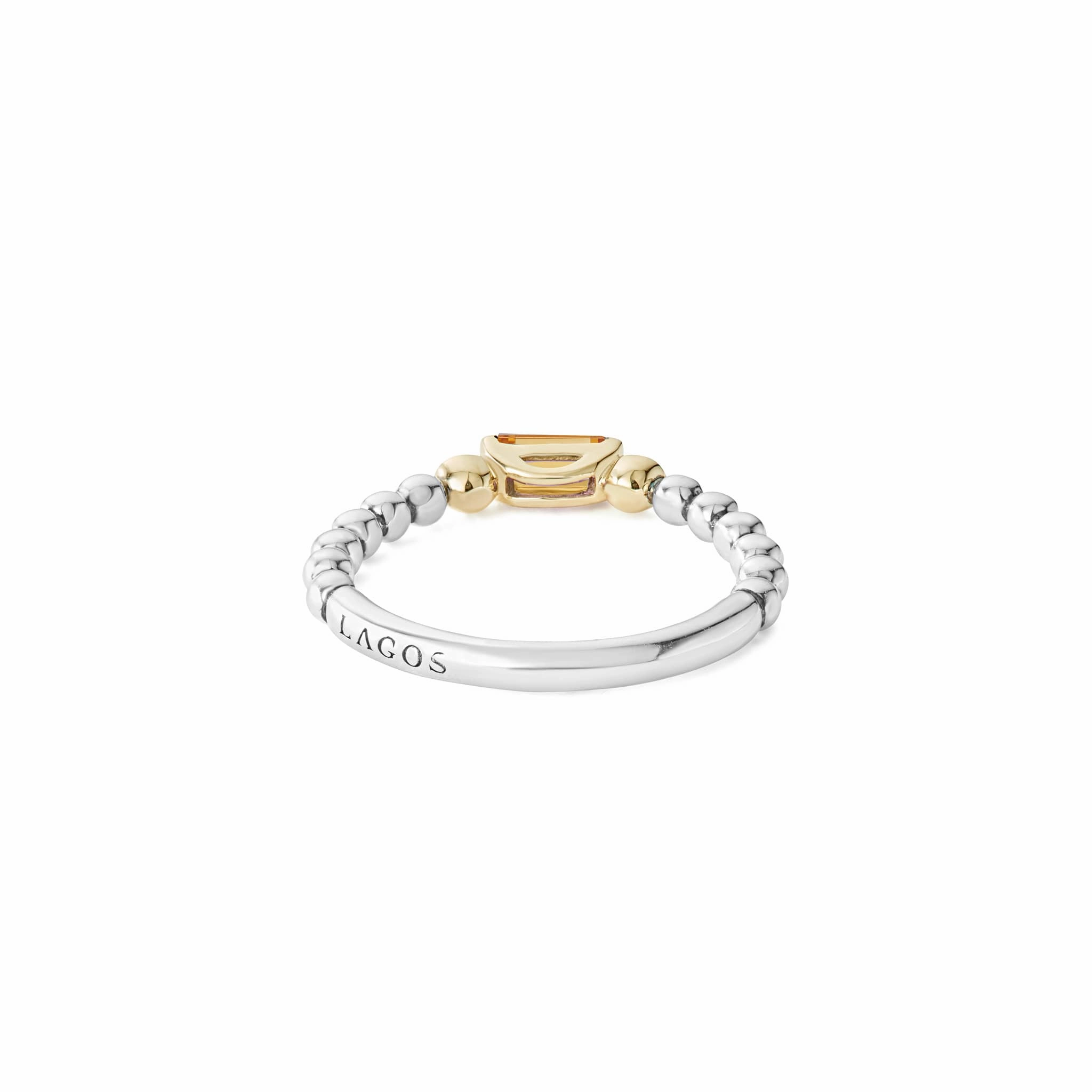 Rittenhouse Citrine Stacking Ring with Diamonds
