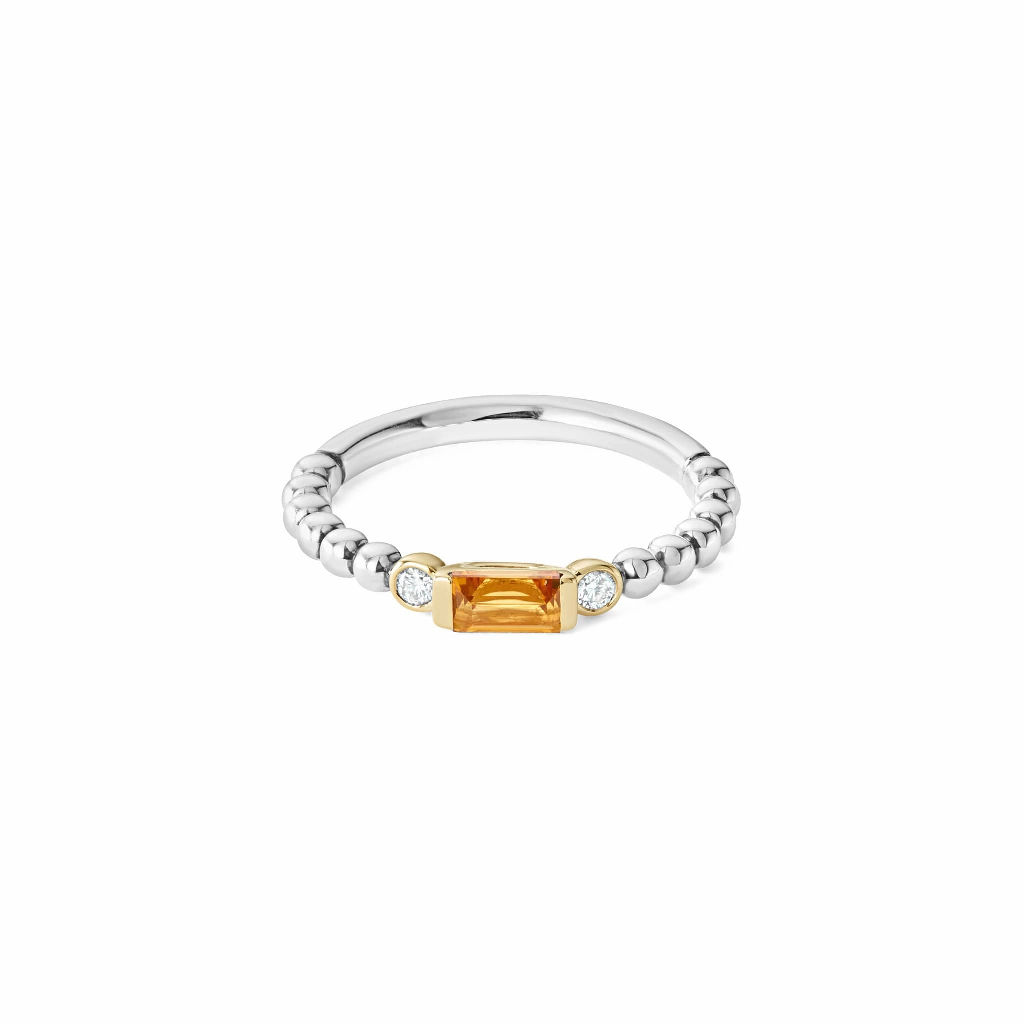 Rittenhouse Citrine Stacking Ring with Diamonds