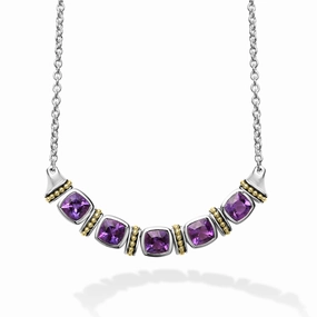 Rittenhouse Five Station Amethyst Necklace
