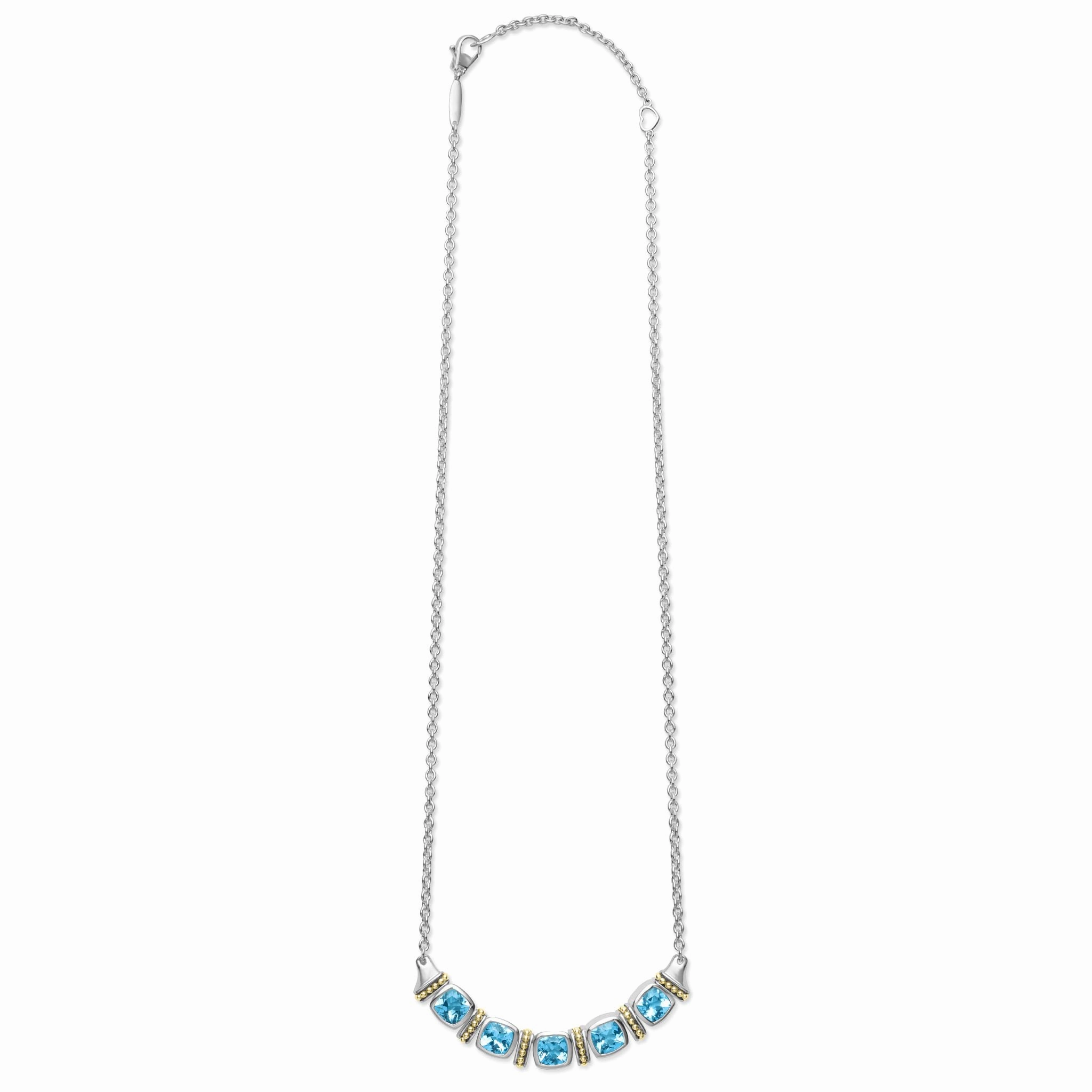Rittenhouse Five Station Swiss Blue Topaz Necklace