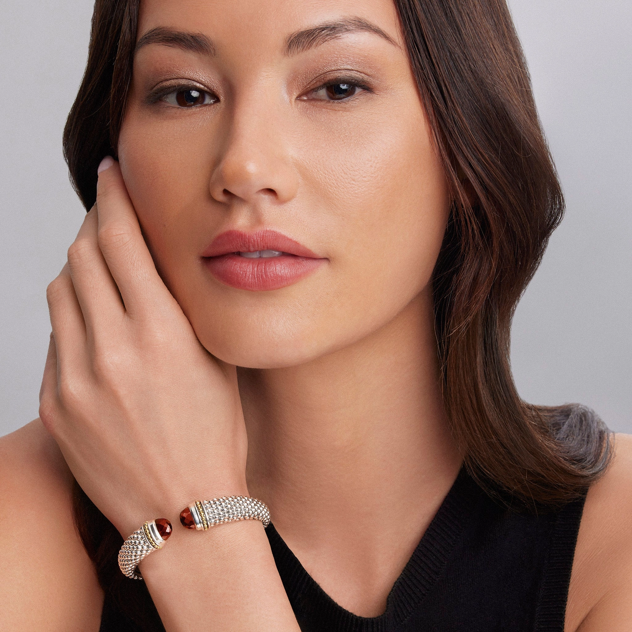 Rittenhouse Garnet Cuff Bracelet | 12mm