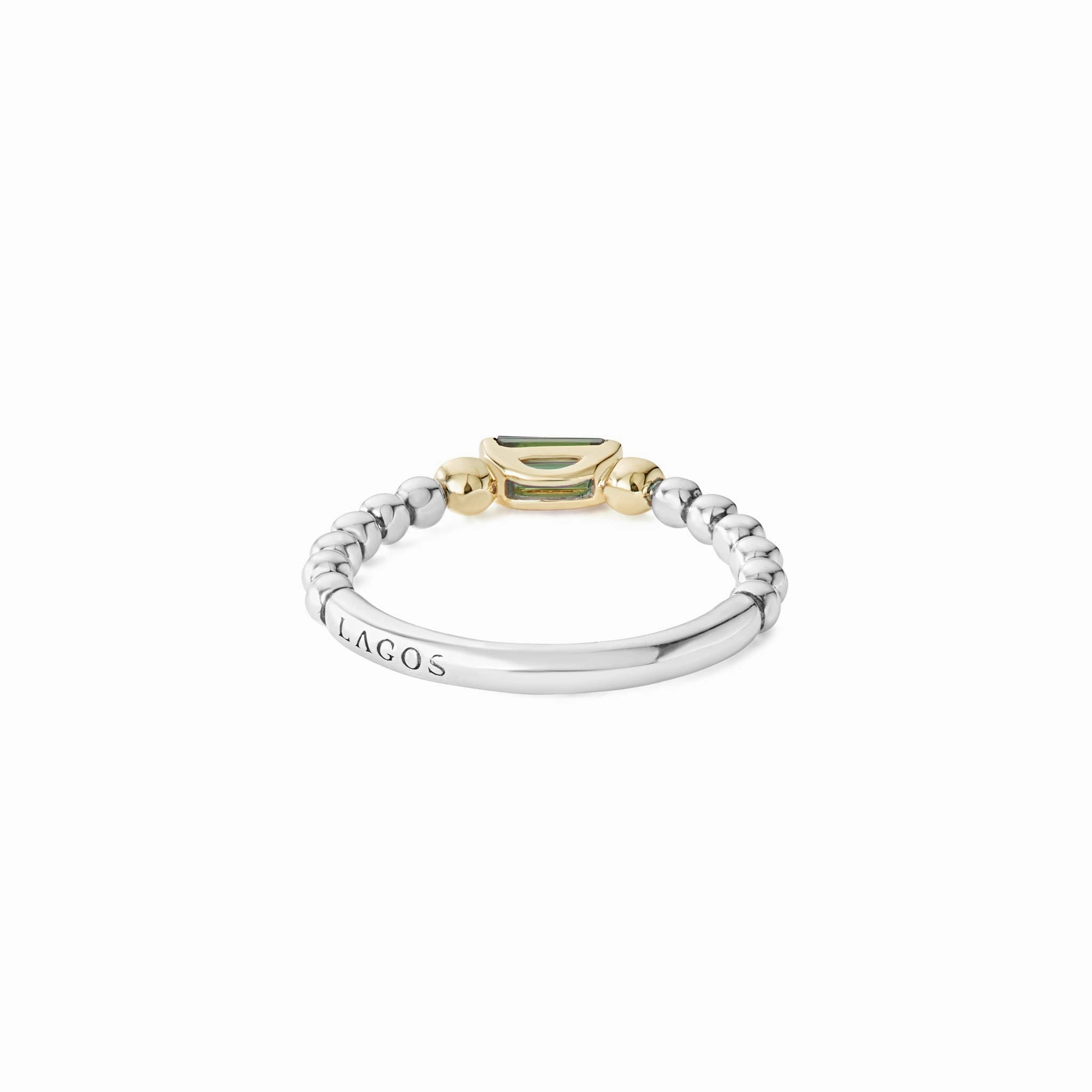 Rittenhouse Green Tourmaline Stacking Ring with Diamonds