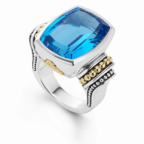 Rittenhouse Large Swiss Blue Topaz Statement Ring