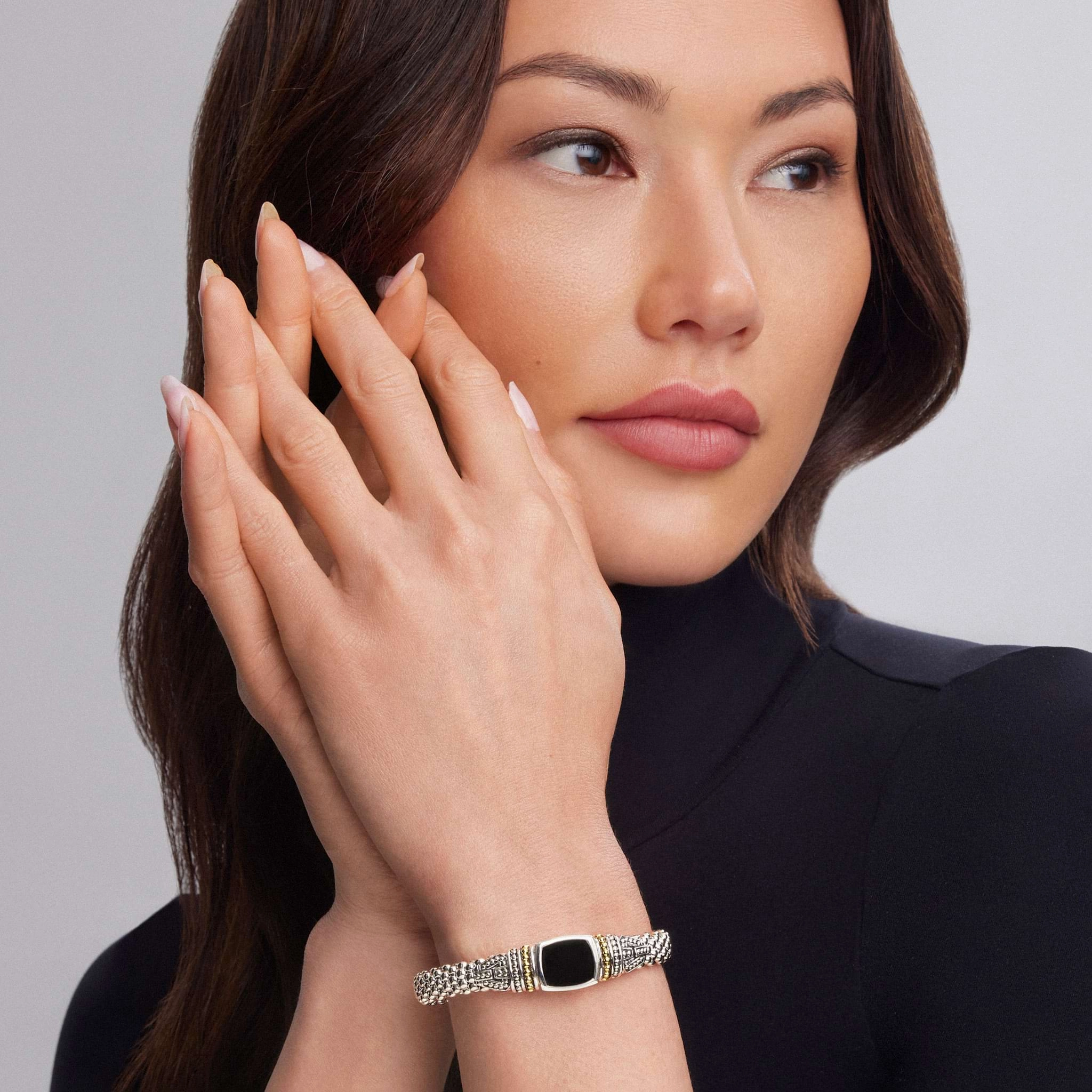 Rittenhouse Onyx Caviar Bracelet | 9mm