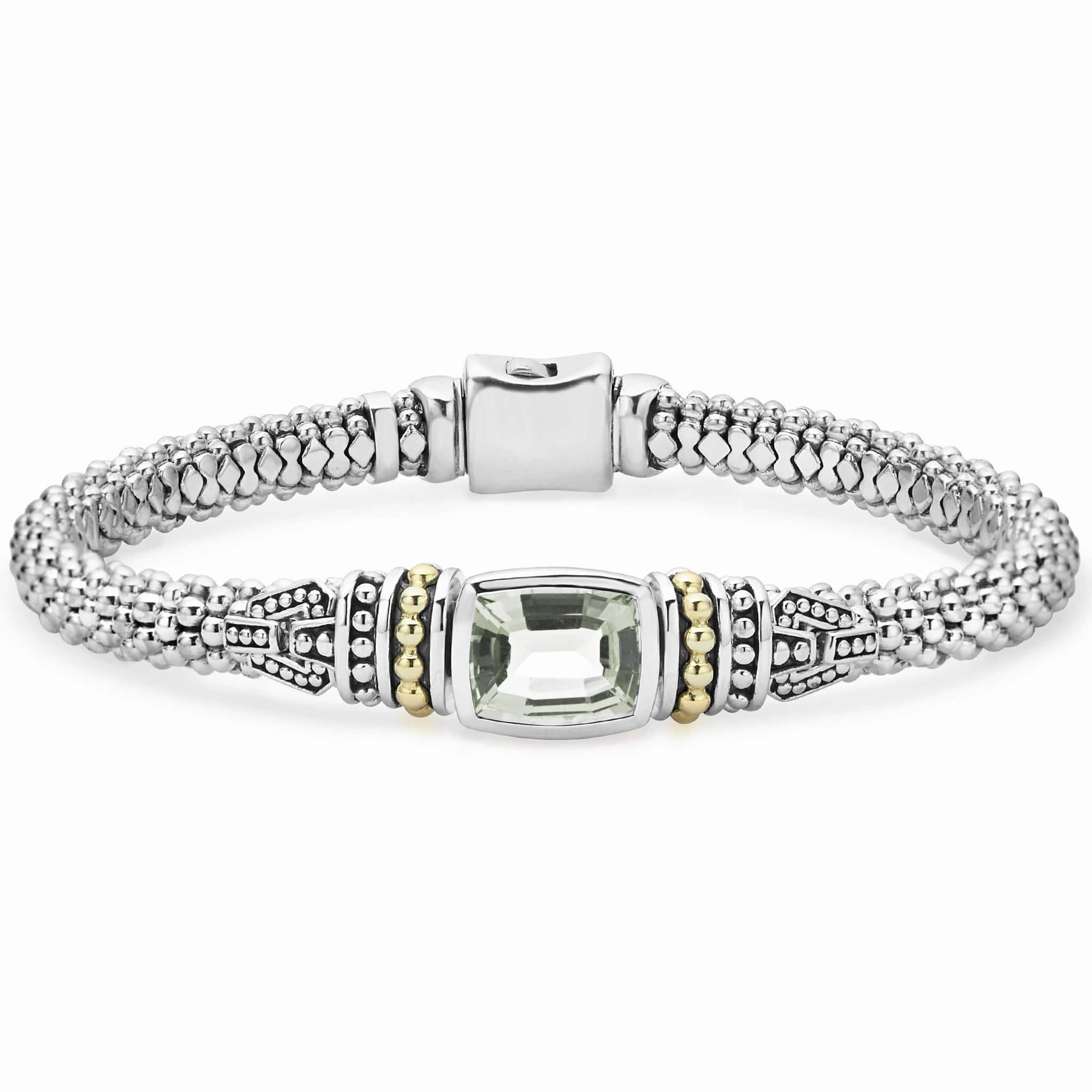 Rittenhouse Prasiolite Caviar Bracelet | 6mm