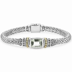 Rittenhouse Prasiolite Caviar Bracelet | 6mm