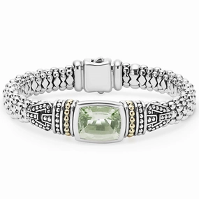 Rittenhouse Prasiolite Caviar Bracelet | 9mm