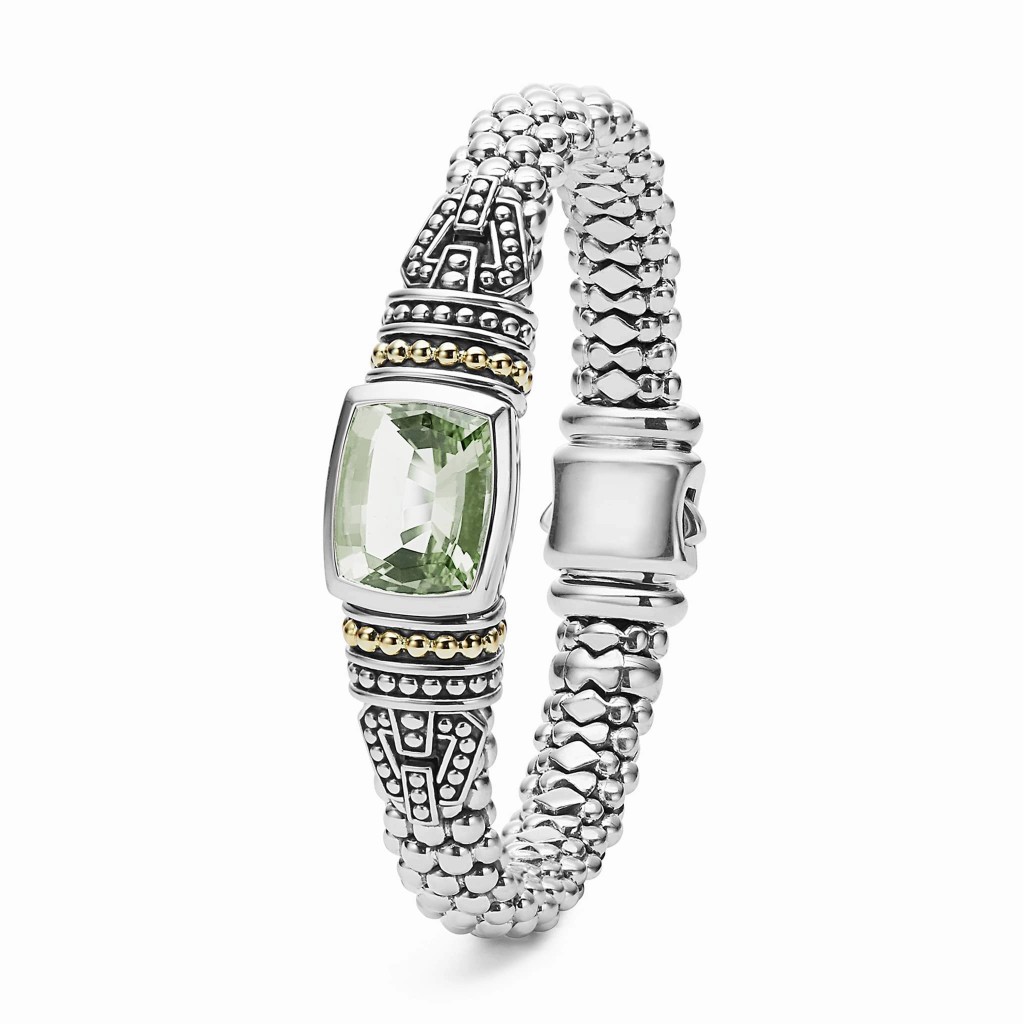 Rittenhouse Prasiolite Caviar Bracelet | 9mm