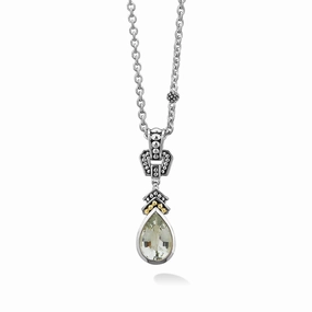 Rittenhouse Prasiolite Pendant Necklace