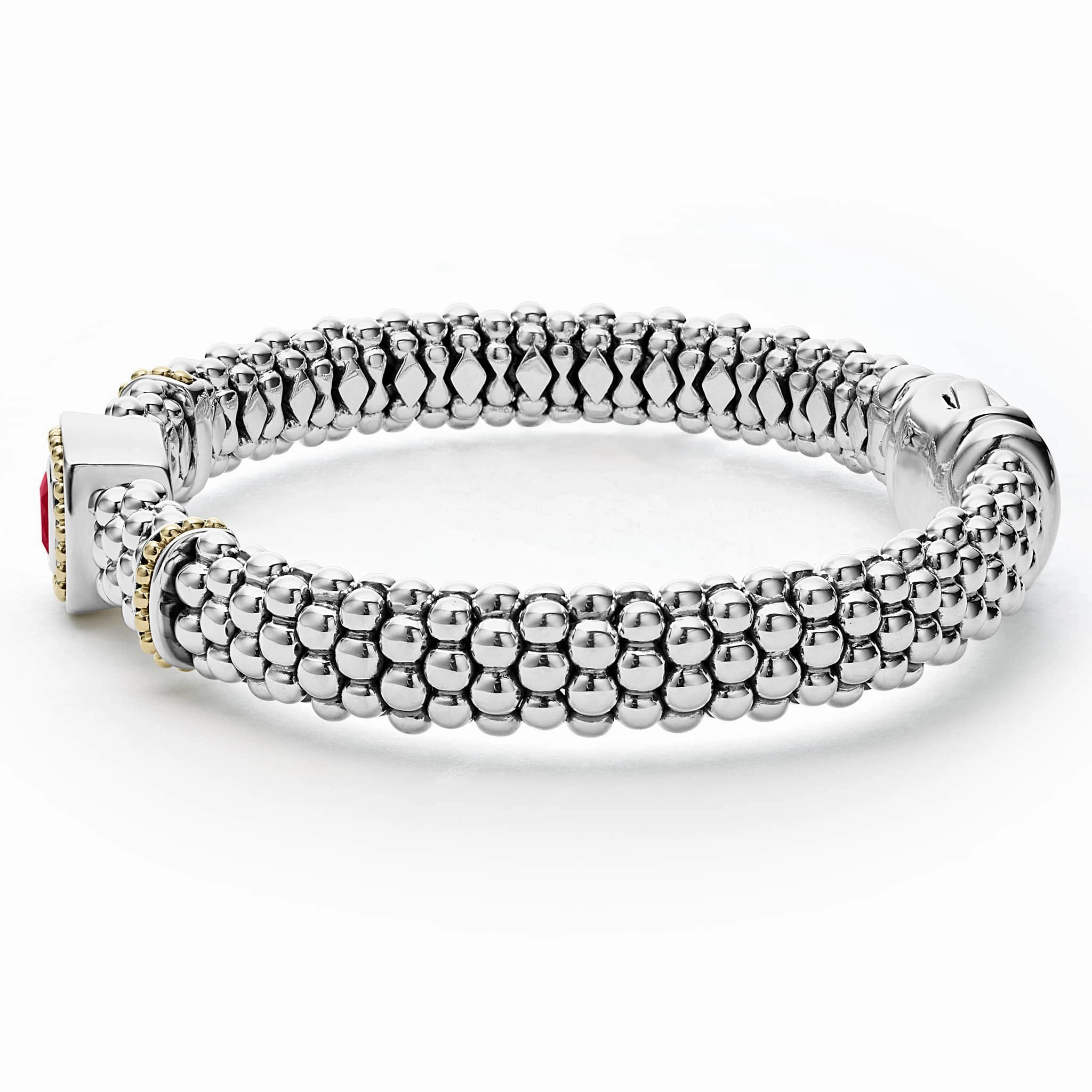 Rittenhouse Rhodolite Garnet Caviar Bracelet | 9mm