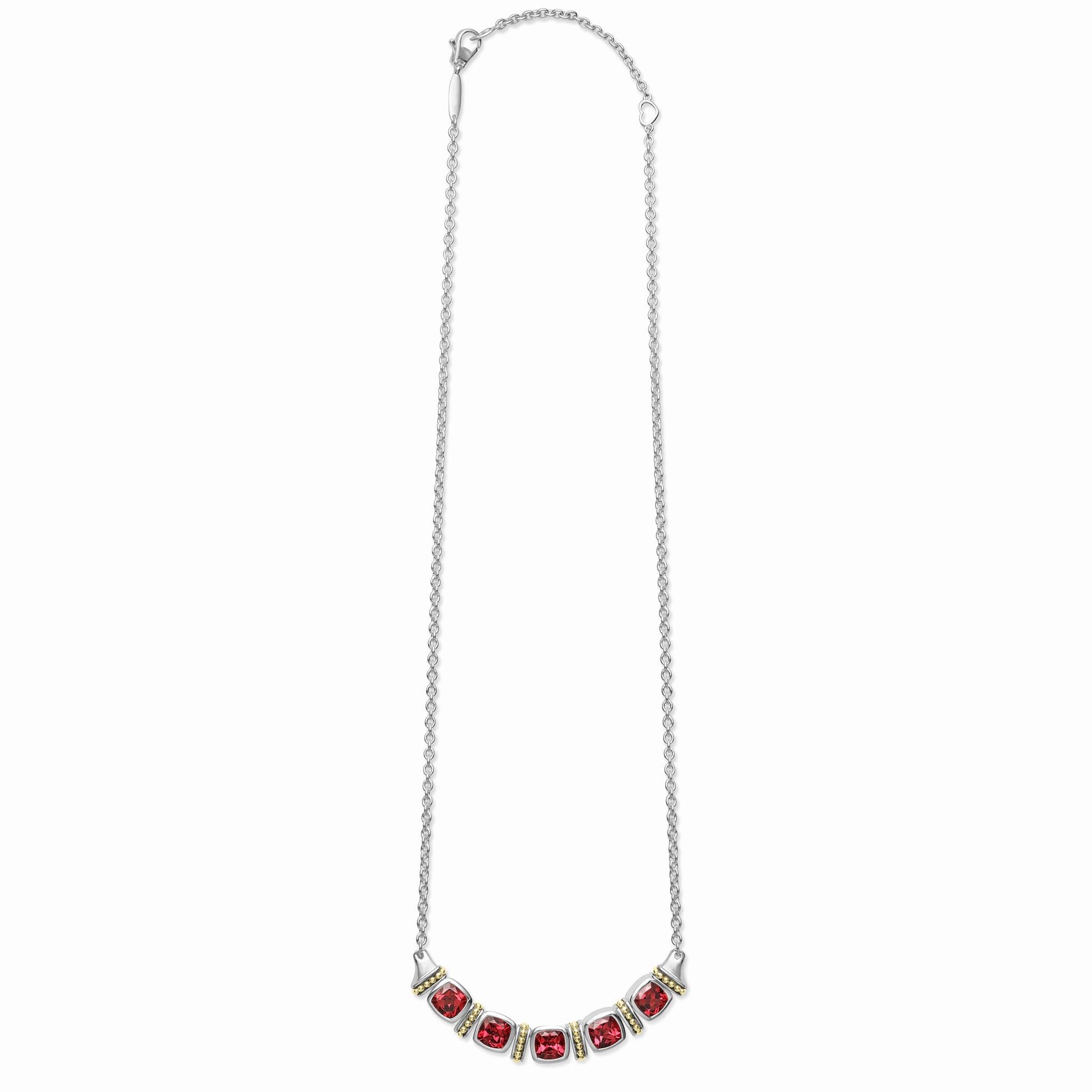 Rittenhouse Rhodolite Garnet Five Station Necklace