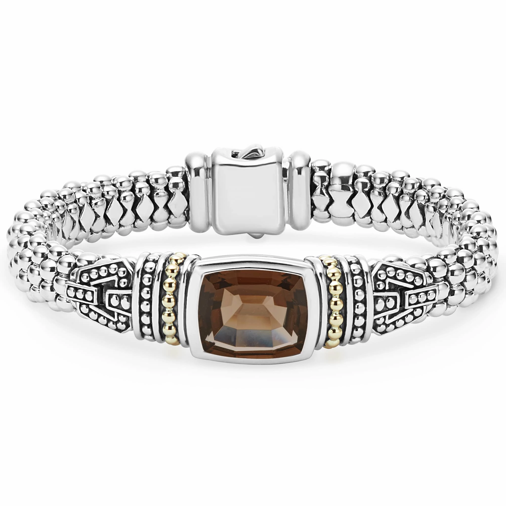 Rittenhouse Smokey Quartz Caviar Bracelet | 9mm