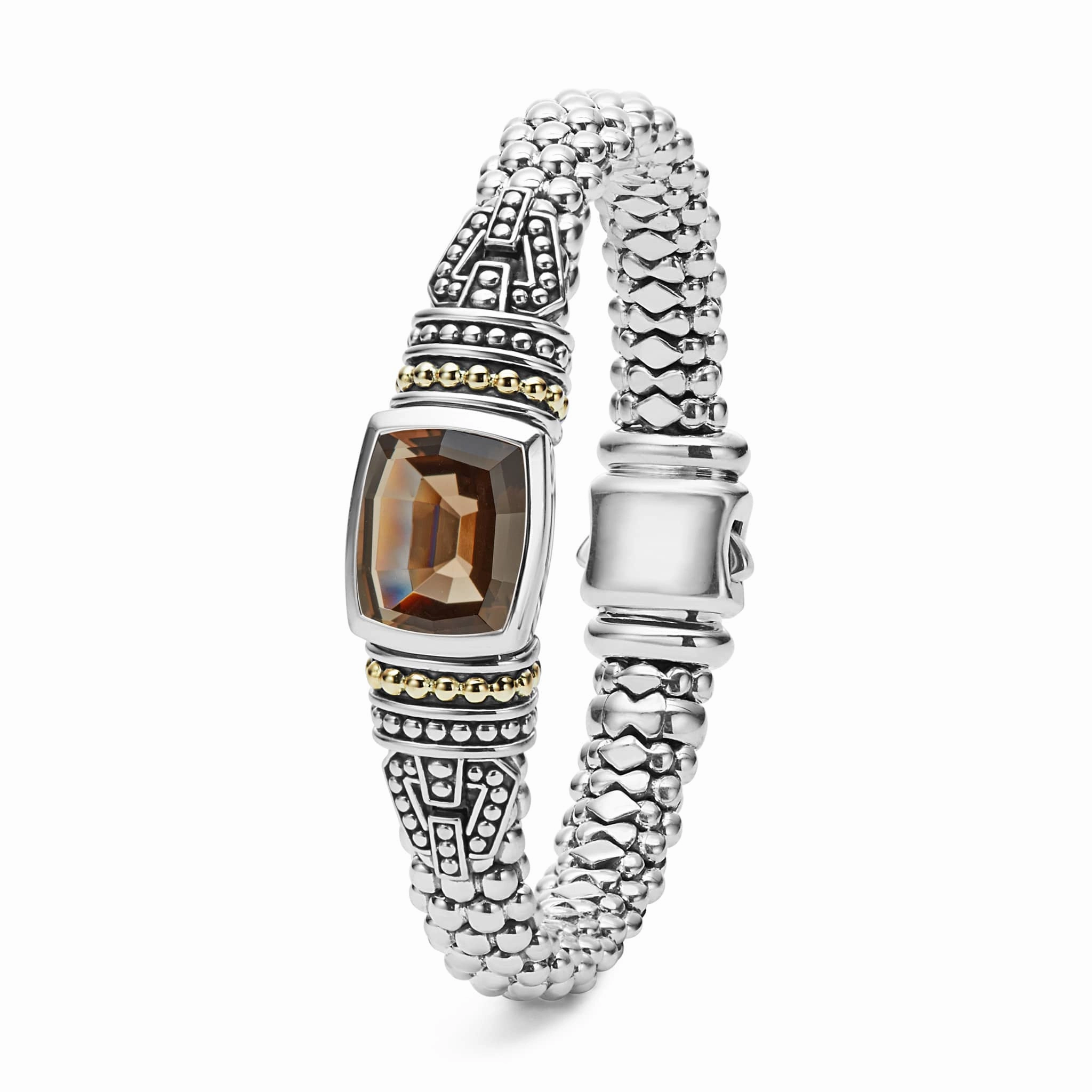 Rittenhouse Smokey Quartz Caviar Bracelet | 9mm