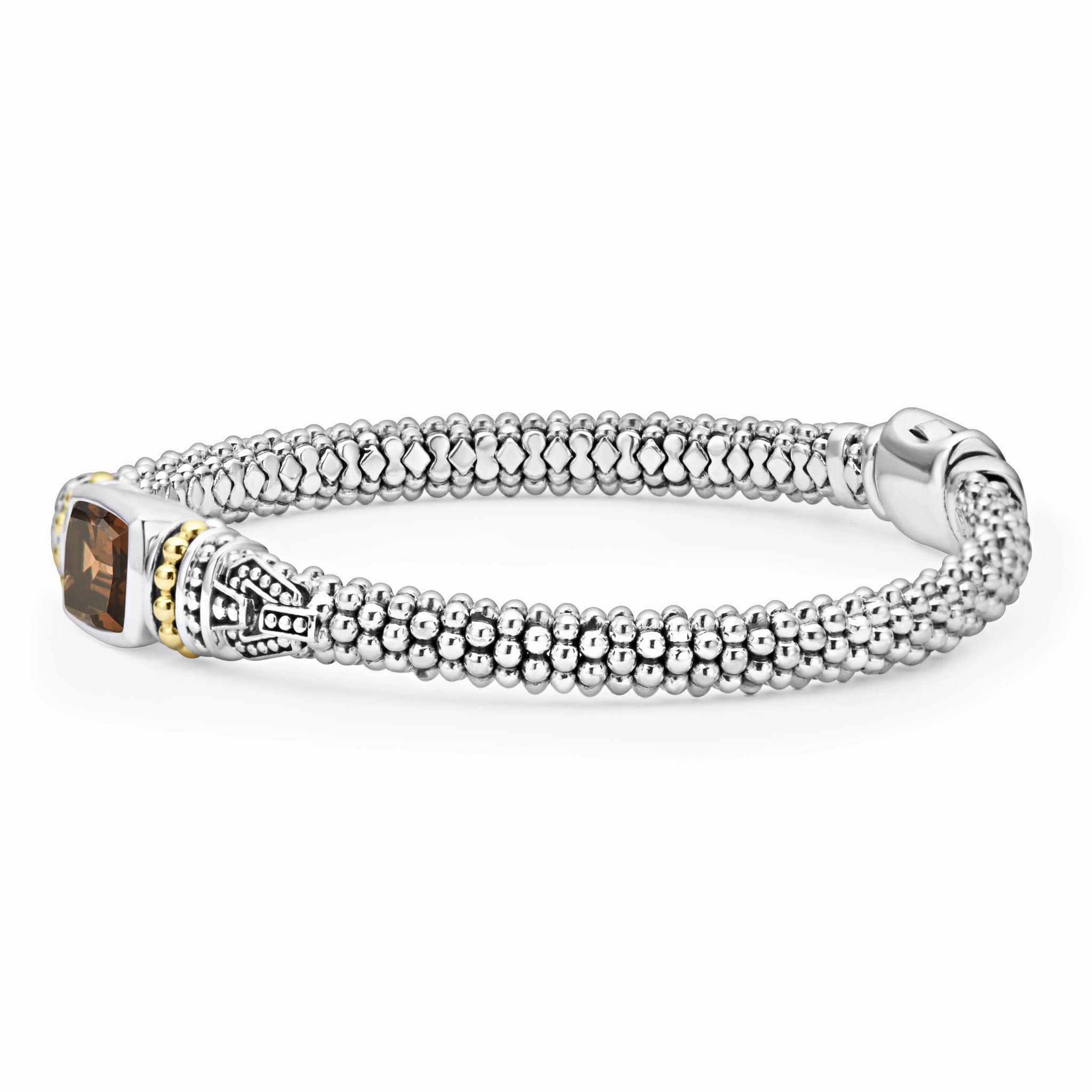 Rittenhouse Smokey Quartz Gemstone Caviar Bracelet