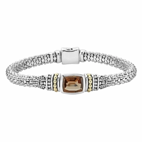 Rittenhouse Smokey Quartz Gemstone Caviar Bracelet