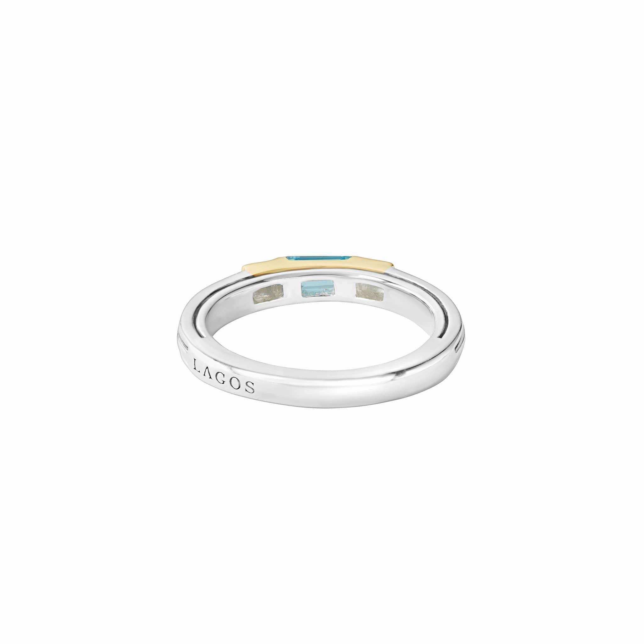 Rittenhouse Swiss Blue Topaz and Diamond Stacking Ring